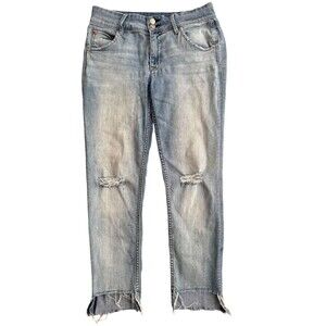 Hudson Jeans Light‎ Blue Cat Midrise Skinny Denim Stretch Step Hem Women's 28